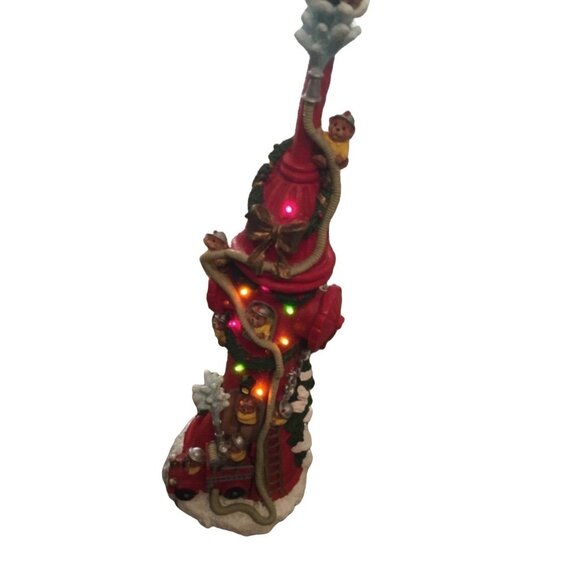 Firemen’s Yule Hydrant Lighted Christmas Table Top Decoration - Picture 11 of 12